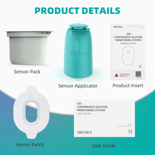 SIBIONICS GS1 Continuous Glucose Monitoring (CGM) System - SIBIONICS