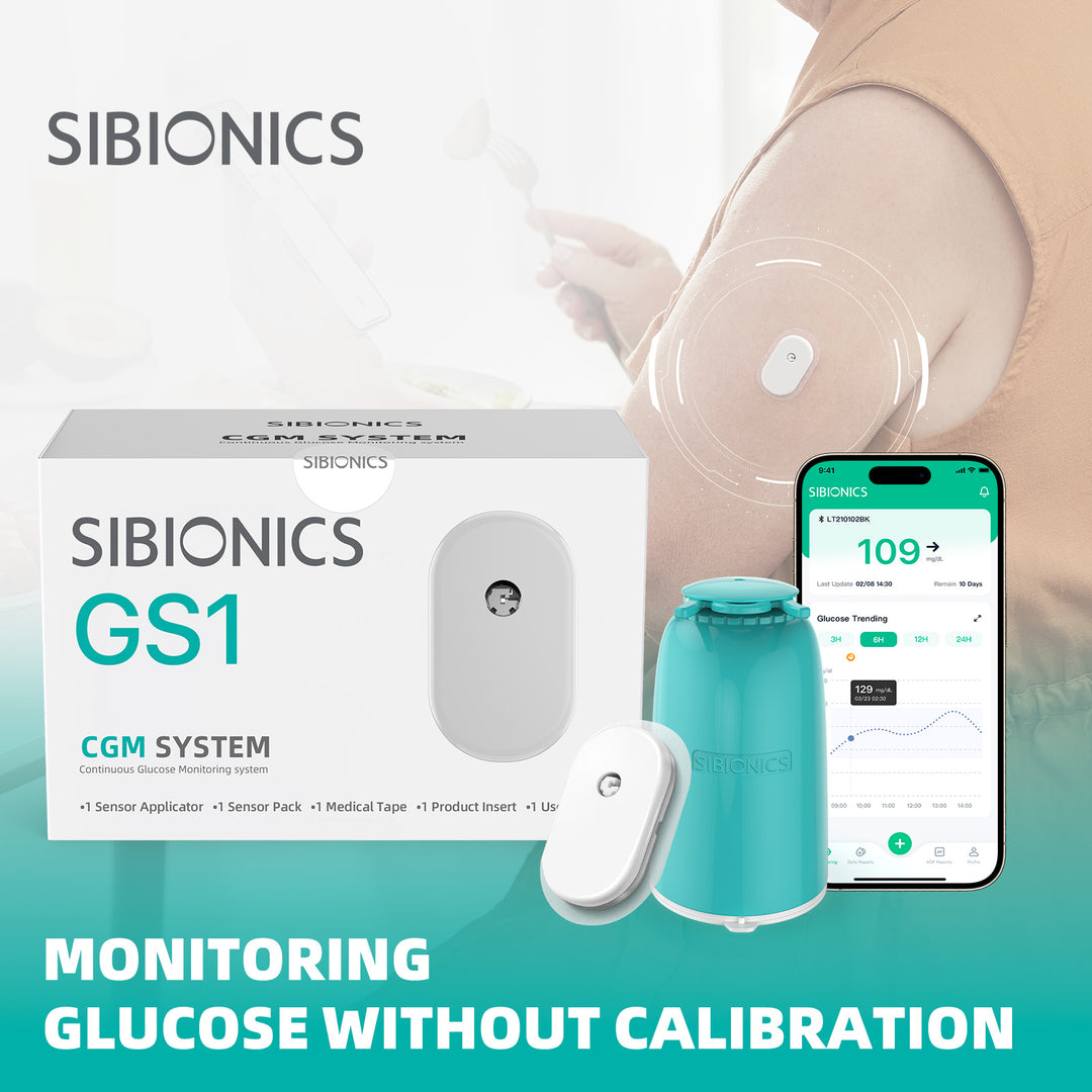 SIBIONICS GS1 Systeem voor continue glucosemonitoring (CGM).