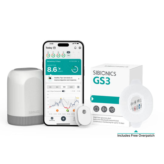 (Free shipping) SIBIONICS GS3 CGM Glucose Sensor for 24/7 Continuous Monitoring - SIBIONICS
