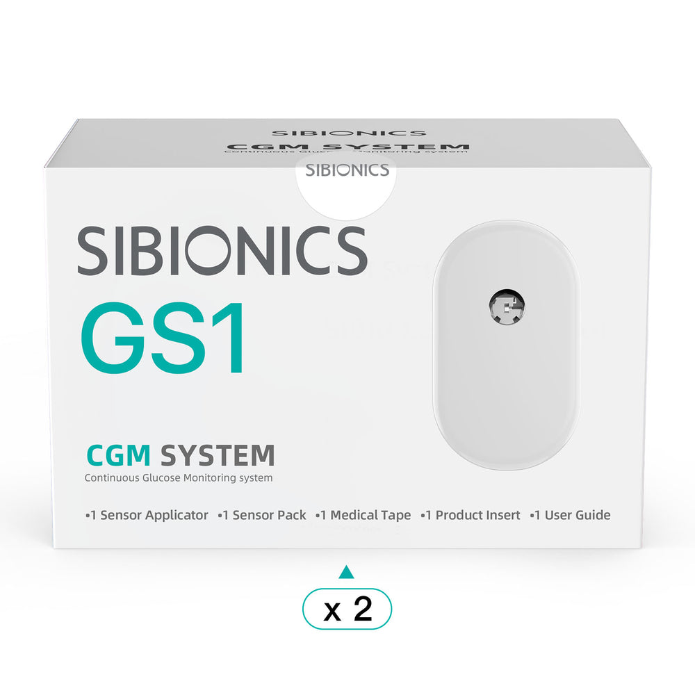 SIBIONICS GS1 System for kontinuerlig glukoseovervåking (CGM).