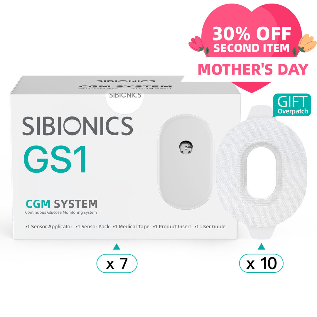 SIBIONICS GS1 Systeem voor continue glucosemonitoring (CGM).