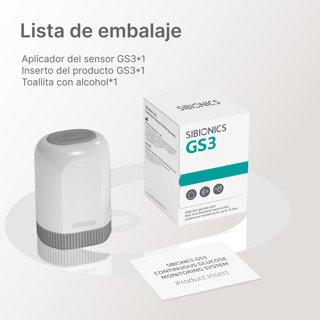 （For Bulk Purchase）SIBIONICS GS3 CGM Glucose Sensor for 24/7 Continuous Monitoring - SIBIONICS