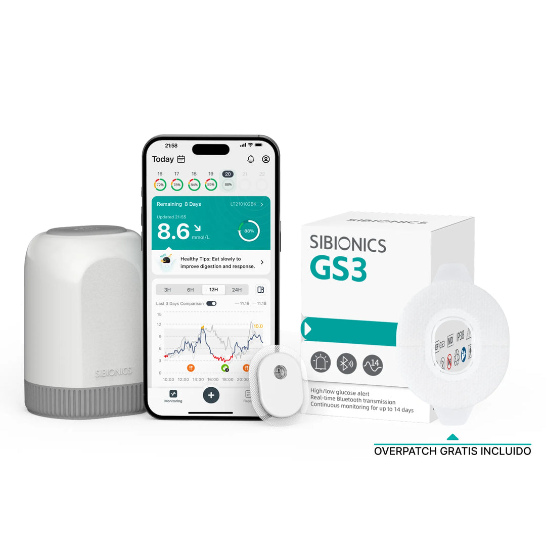 (Free shipping) SIBIONICS GS3 CGM Glucose Sensor for 24/7 Continuous Monitoring - SIBIONICS