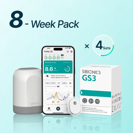 SIBIONICS GS3 CGM Continuous Glucose Monitor Sensor System For 24/7 Tracking (Free Shipping) - SIBIONICS